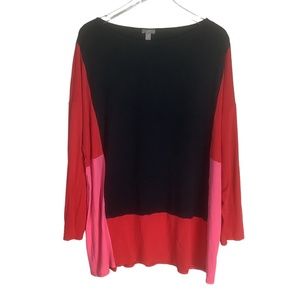 J.Jill Colorblock Jersey Stretch Shirt Sz 2X